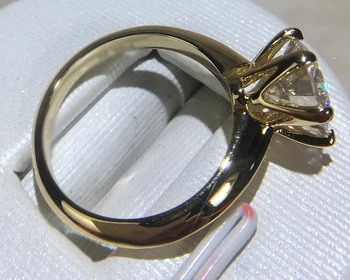 LMNZB Čisté Pevné 18K Biele/Žlté/Rose Gold Ring Solitaire 2.0 ct Lab Diamond Svadobné Kapela Striebro 925 Krúžok Darček Pre Ženy R16789