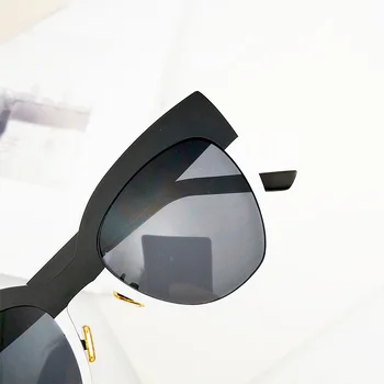 LNFCXI Cat Eye Retro slnečné Okuliare Ženy 2020 Luxusný Kovový Rám Okuliarov Gradient Odtieň Black White Oculos De Sol