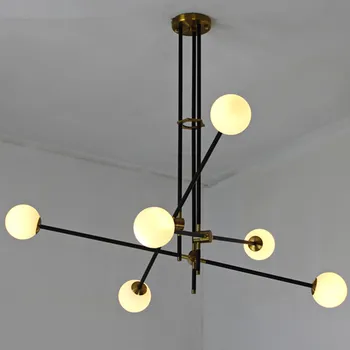 Loft Priemyselné LED Luster Retro visí Lampa Jedáleň Zariadenia Suspened Zariadenia Geometrické Línie Luster Osvetlenie