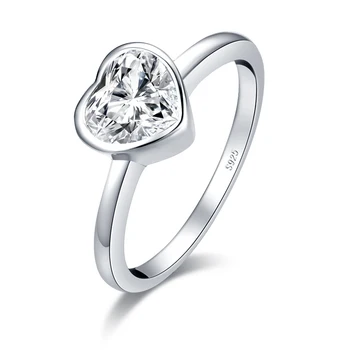 Logiciel flashage nokia 925 Sterling Silver Srdce Prstene pre Ženy Bague Femme Argent Zapojenie Svadobné Biele Zlato Farebné Šperky