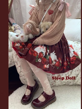 Lolita sukne mäkké dievča vysoký pás viktoriánskej roztomilý tlač princess tea party sladké kawaii dievča gothic lolita cos loli cosplay