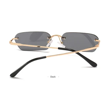 LongKeeper Luxusné Obdĺžnik slnečné Okuliare Ženy 2020 bez obrúčok Slnečné Okuliare Žena Vintage 90. rokov Malé Námestie Eyeware Gafas De Sol