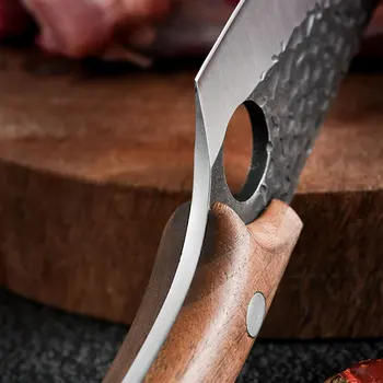 Longquan ručne kované huanghua hruška dreva rukoväť high-end ostré boning nôž domácnosti slicer mäsiar nôž na mäso kút nôž
