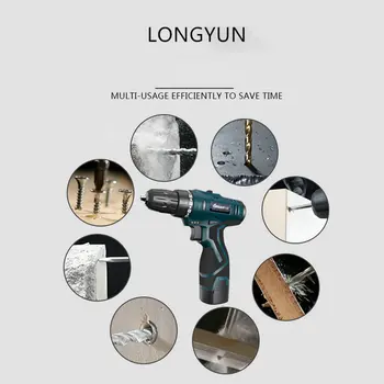 Longyun 16.8 V lítium-iónová Batéria Akumulátorový skrutkovač Elektrický vŕtať diery elektrický Skrutkovač strane vodiča Kľúča náradie