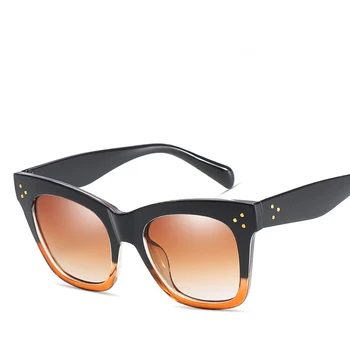LONSY Módne Luxusné Námestie slnečné Okuliare Ženy Vintage Dizajn Značky Slnečné okuliare Big Rám Odtiene Okuliare Oculos UV400 CJ9768