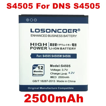 LOSONCOER 2500mAh S4505 Pre DNS S4505 S4505M S4506 Batérie Batérie+Sledovacie Číslo