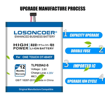 LOSONCOER 4600mAh TLP029A2-S TLp029A2 Pre Alcatel One Touch Idol 3 Batérie I806 TLp029AJ Pop 3 5.5