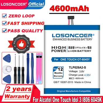 LOSONCOER 4600mAh TLP029A2-S TLp029A2 Pre Alcatel One Touch Idol 3 Batérie I806 TLp029AJ Pop 3 5.5