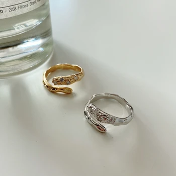 LouLeur Reálne 925 Sterling Silver Nepravidelný Krúžky Minimalistický Diamond Strieborné Prstene pre Ženy Módne Luxusné Jemné Šperky 2020 Nové