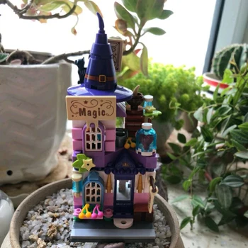 LOZ 1649 Ulice Mesta Halloween Magic obchod Obchod Architektúry 3D DIY Mini Kvádre, Tehly, Budova Hračka pre Deti, Darčeky č Box