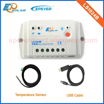 LS1024B regulátor s USB káblom a snímač teploty 10A solárne regulátory 12v 24v auto práce EPSolar produkty