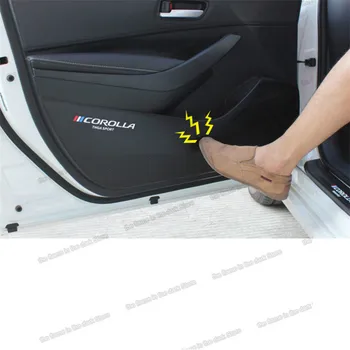 Lsrtw2017 uhlíkových vlákien kože dvere auta anti-kop mat pre Toyota Corolla E210 2019 202 2021 Auto doplnky interiéru koberec pad