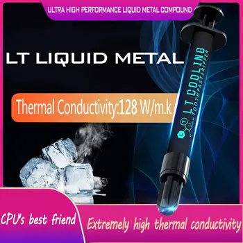 LT-100 Tekutým Kovom Tepelne Vodivá Pasta Mazivo pre CPU GPU Chladiacej Kvapaliny Ultra 128W/mK 1,5 g 3g Zložené Mazivo pre Chladenie
