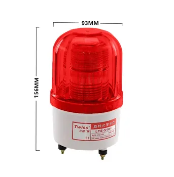 LTE-5101 LED Rotačné rotačný impulz Alarm Lampa svetlo, stroboskop LED výstražné svetlo žiadny hlas 12V 24V 110V 220V