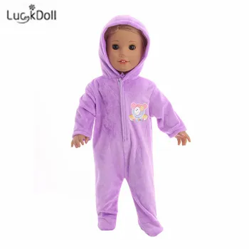 LUCKDOLL Fashion New Cute Pyžamo pre 18-Palcové Americký Bábiky a 43 cm Bábiku Hračka Príslušenstvo Dať Deťom Najlepší Darček