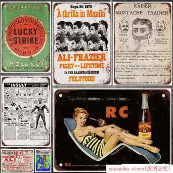 Lucky Strike Rúry Cigariet Roll Rez Tabaku Vintage Vzhľad, Reprodukcia Kovov Cín Znamení Kovu Maľovanie Cínom Prihlásiť Stenu Dekor Dosky