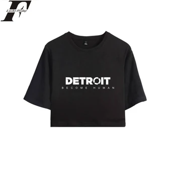 LUCKYFRIDAYF 2018 Nové Detroit Stať Ľudských Plodín Top T-shirt Horúca Hra Bavlna, Krátky Rukáv Sexy Tričká Ženy Ležérne Oblečenie