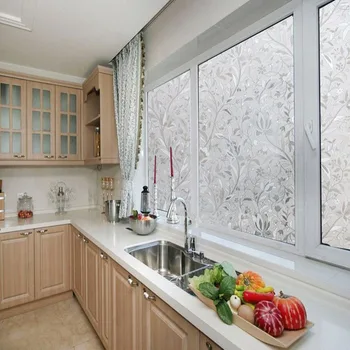 LUCKYYJ sfarbenie vitráže kuchyňu, kúpeľňu okno nálepky matný dvere a okno film o ochrane nepriehľadné PVC filmu