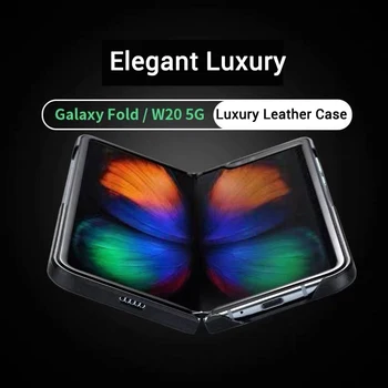 Luxusná kožená Ochrana Fit Galaxy Násobne obal pre Samsung Galaxy Násobne Slim Matný Bezdrôtové Nabíjanie Kryt pre Galaxy Násobne W20