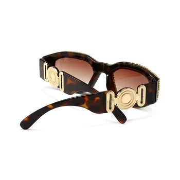 Luxusné Dámske Dizajnér slnečné Okuliare Módne Ženy Značky Slnečné Okuliare Zlato Oválny Rám Štýlový Odtiene UV400