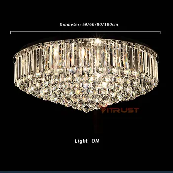 Luxusné Krištáľové Lustre Stropné Svietidlo Osvetlenie Lustre Jednoduché Atmosférických Obývacia Izba Crystal Stropné Svietidlo
