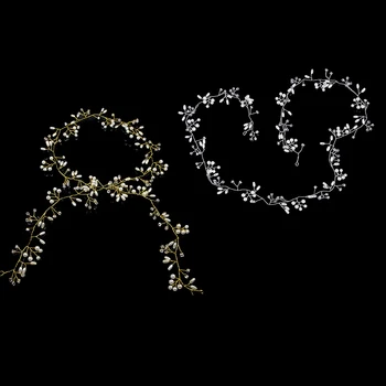 Luxusné Perly Dlhej 100 CM Vlasy, Šperky, Svadobné Čelenky a Tiaras Drahokamu Headpiece Ženy, Svadobné Doplnky Strany