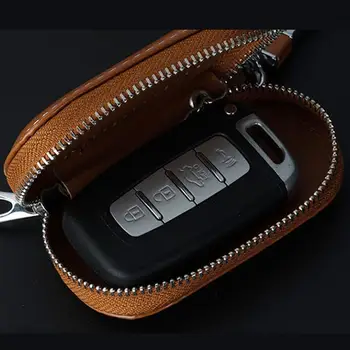 Luxusné PU Kožené Tlačidlo Peňaženky Unisex Zips Kľúča Vozidla Taška Módu Mini Skladovanie Tašky Pre Dámy A Páni, Farebné Kľúče od Auta Peňaženky