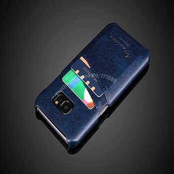 Luxusné puzdro pre Samsung Galaxy S8 S7 S7 S6 Okraji Plus Poznámka 5 pravej Kože+TPU Zadný Kryt Prípade Card+Funkcia Stojana