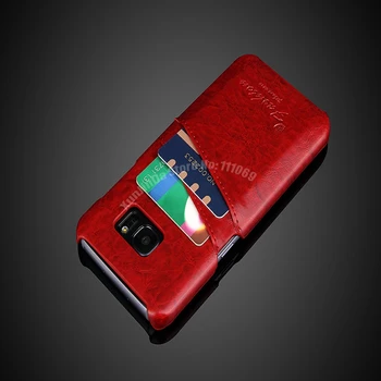 Luxusné puzdro pre Samsung Galaxy S8 S7 S7 S6 Okraji Plus Poznámka 5 pravej Kože+TPU Zadný Kryt Prípade Card+Funkcia Stojana