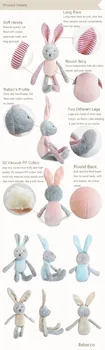 Luxusné super mäkké Bunny Plnené plyšové Hračky Ecofriendly Bábika Upokojiť Spanie Bavlna Baby Doll Krásne Maznanie Mäkké Hračky