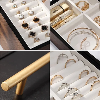 Luxusné Veľké Drevené Šperky Box 3 Vrstvy Organizátor Skladovanie Prípade Náušnice Krúžok Náhrdelník Darček Šperky Rakve Boxy