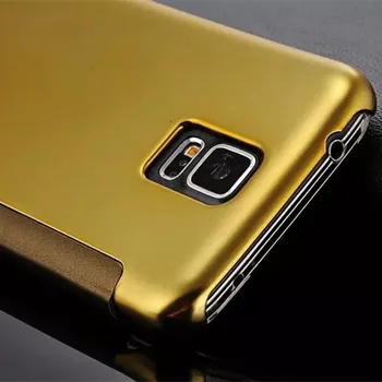 Luxusné Zlatenie Zrkadlo Vyklápací Kryt Pre Samsung Galaxy S6 S6edge S7 Okraji S8 S9 Plus A5 A7 2017 A8 Plus 2018 Chrome Prípade