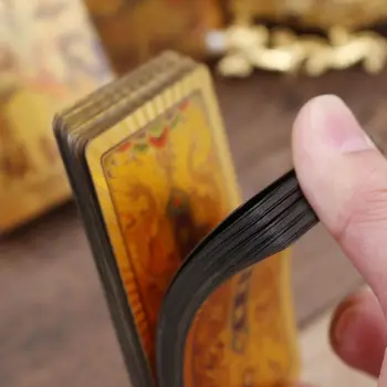 Luxusné Zlaté Fólie Poker PVC Nepremokavé Hracie Karty Klasické Magické Triky Nástroj