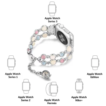 Luxusný Náramok potítka pre Apple Hodinky 38/40/42/44 mm Náramok Watchband pre iWatch Série 5/4/3/2/1 Zápästie Žiariť v Tme