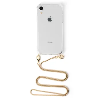Luxusný Transparentný Pearl popruh Reťazca Náhrdelník Prípade mobilného Telefónu, Pre iPhone 11 pro 7 8 6s 6P XR XS Max Mäkký Kryt s Kovový Remienok