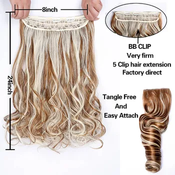 LVHAN Dlhé Vlnité Kučeravé Vlasy, Predĺženie 5 Klip Vysokej Teplote Syntéza Neviditeľné Bezšvíkové Parochne Pre Ženy predlžovanie Vlasov