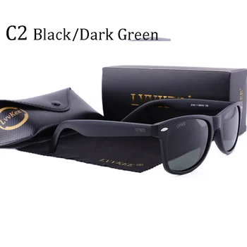 Lvvkee Luxusné Pánske Polarizované Dámske slnečné Okuliare UV400 Jazdy Zrkadlové Námestie Retro lúče Slnečné okuliare Okuliare ružová zelená
