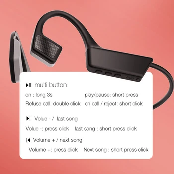 Lymoy K08 Bluetooth 5.0 Slúchadlá Kostné Vedenie Bezdrôtové Slúchadlá S Mikrofónom Handsfree Vonkajšie Športové Slúchadlá pre iPhone Xiao