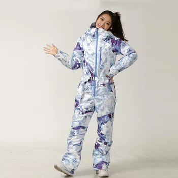 Lyžiarske Oblek Ženy Snowboardová bunda, Nohavice Nastaviť Žena Teplé Zimné Outdoorové Športy, Lyžovanie Jedno-Kus s Kapucňou Snehu Oblečenie Jumpsuit