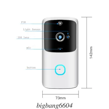 M10 2.4 G Wireless WiFi Smart Zvonček Fotoaparát Video Remote Door Bell Krúžok Intercom CCTV Zvonkohry Phone Home Security