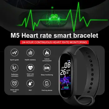 M5 Inteligentný náramok Smart Band Náramky Fitness Sledovanie Tepovej frekvencie, Krvného Tlaku Bluetooth Šport Náramok smartband Smart hodinky
