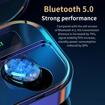 M7s TWS Bluetooth Slúchadlá 5.0 Wireless Dual Hosť Handsfree Slúchadlá HD Stereo Zníženie Hluku Herné Slúchadlá pre IOS a Android