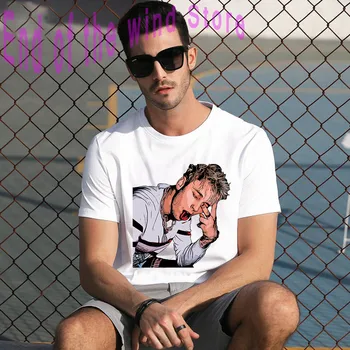 Machine Gun Kelly t tričko Unisex Harajuku Zábavné Street Fashion MGK Topy Hip Hop grafika Bavlna T-shirt Žena/Muž