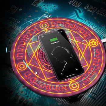 Magický Kruh 10W Qi Rýchle Nabíjanie Pad Bezdrôtových telefónov, Nabíjačky Pre iPhone 11 X XS XR Pre Samsung S10 S20 Poznámka 20 Ultra Univerzálny