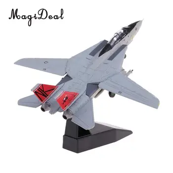 MagiDeal 1:100 Rozsahu Zliatiny American F-14 Lietadlo Lietadlo Fighter Toy Model Diecast Rovine Model Hračka Domova Collectables