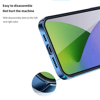 Magnectic puzdro Pre iPhone 12 Pro Max 12 mini Prípade, Rýchle Bezdrôtové Nabíjanie Shockproof Plnú Ochranu Transparentné Prípade