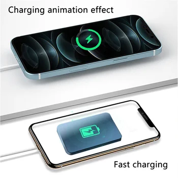 Magnetická Nabíjačka Bezdrôtové Nabíjanie Poklad Pre Magsafe iPhone 12 12Pro 12ProMax 12mini Ultra-Tenké Kovové Späť Klip Power Bank