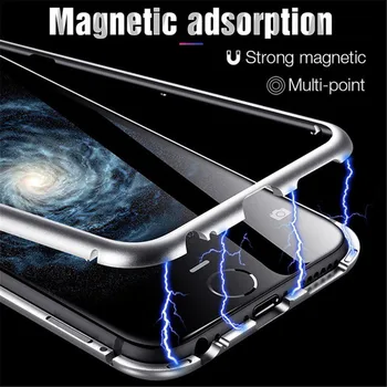 Magnetické Adsorpcie Kovu, Skla telefón puzdro Na Huawei P30 P40 P20 Mate 30 20 10 Pro Lite P Smart 2019 Česť 20 pro Magnet Kryt