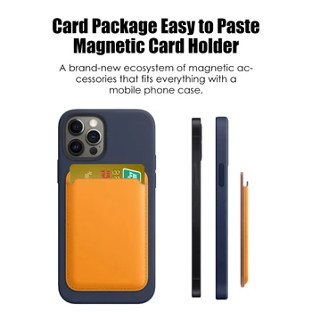 Magnetické Karty Taška Držiak Pre iPhone 12 Pro Max Peňaženky Karty Kontajner Tašky Pre Telefón 12 Mini Magnet Silnú Príťažlivosť Luxusné Červené