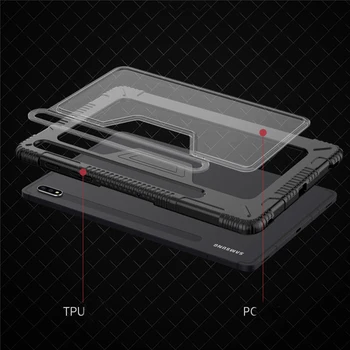 Magnetické Trifold Stojan Kožený Kryt Shockproof Tablet Ochranné puzdro pre Samsung Galaxy Tab S7 Tablet Príslušenstvo